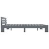 vidaXL Bedframe massief grenenhout grijs 180x200 cm
