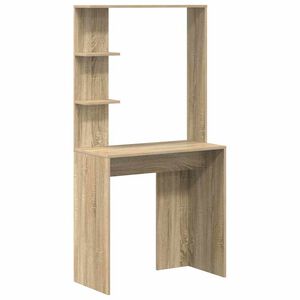 vidaXL Bureau met plank Sonoma Eiken 78,5 x 37 x 154,5 cm Bewerkt hout