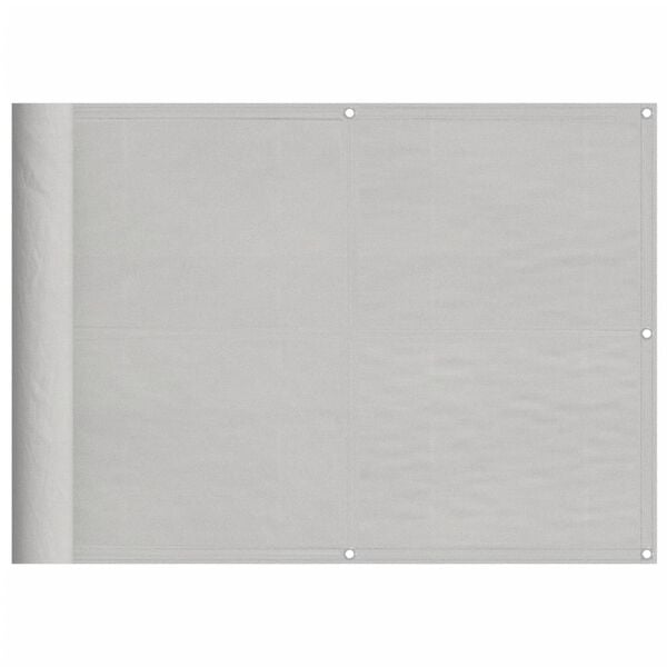vidaXL Balkonscherm 75x1000 cm 100% oxford polyester lichtgrijs
