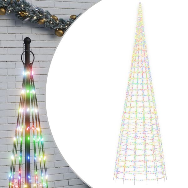 vidaXL LED-kerstboom 3000 LEDs kleurrijk 800 cm