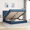 vidaXL Ottoman bed met matras en LED's 180x200cm stof blauw