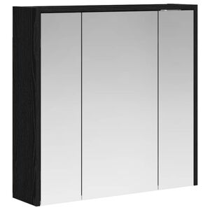 vidaXL Badkamer spiegelkast Zwart Eiken 63,5 x 16 x 62,5 cm