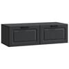 vidaXL Wandbeugel TV-kast Zwart 98 x 41 x 30 cm Bewerkt hout