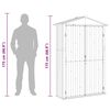 vidaXL Tuinschuur 116x45x175 cm gegalvaniseerd staal grijs