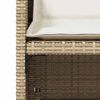 vidaXL 5-delige Tuinset met kussens poly rattan beige