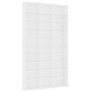 vidaXL Cd-kast 102x23x177,5 cm bewerkt hout wit