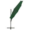 vidaXL Zweefparasol met paal en LED-verlichting 300 cm groen