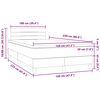 vidaXL Boxspring met matras fluweel donkergrijs 120x220 cm