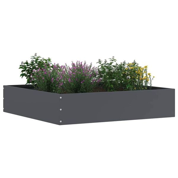vidaXL Tuinrand 6 pcs Antraciet 60 x 60 x 13 cm Staal