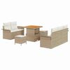 vidaXL Tuin Sofa Set 8 st 7-Aantal zitplaatsen Beige en Cr&egrave;me