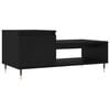 vidaXL Salontafel 100x50x45 cm bewerkt hout zwart