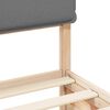 vidaXL Bedframe met Gevoerd Hoofdgedeelte Lichtgrijs 200 x 200 cm