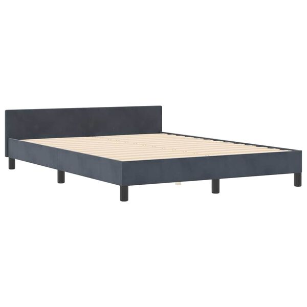 vidaXL Boxspringbed met hoofdeinde Donkergrijs 180 x 200 cm Fluweel