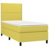 vidaXL Boxspring met matras en LED stof groen 100x200 cm