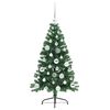 vidaXL Kunstmatig Voorverlicht Kerstboom met 150 LED Groen 120 cm PVC