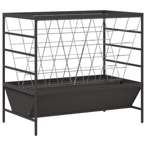 vidaXL Vee voeder Zwart 100 x 60 x 90 cm Koudgewalst Staal