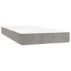 vidaXL Boxspring met matras en LED fluweel lichtgrijs 120x190 cm