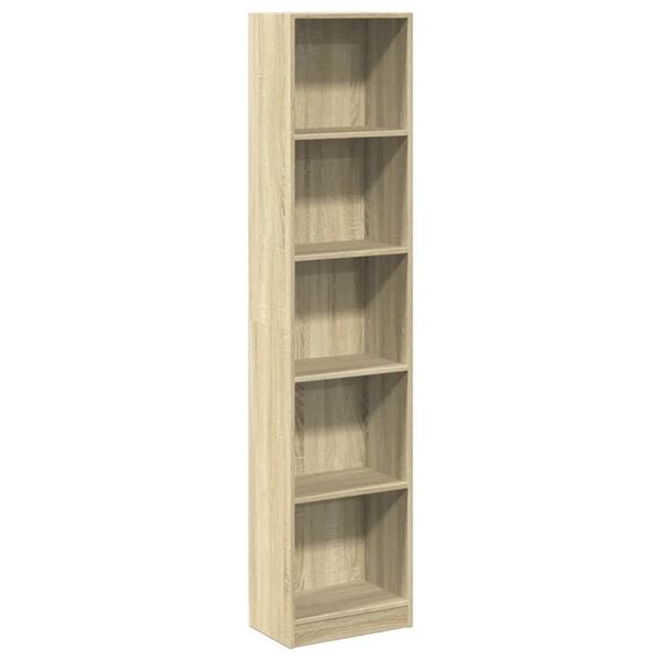 vidaXL Boekenkast 40x24x176 cm bewerkt hout sonoma eikenkleurig