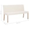 vidaXL Bankje 139,5 cm kunstleer crème