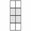 vidaXL Schuifdeur 76x205 cm gehard glas en aluminium zwart