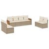 vidaXL 8-delige Loungeset met kussens poly rattan beige