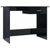 vidaXL Bureau 100x50x76 cm bewerkt hout hoogglans zwart