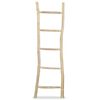 vidaXL Handdoekenladder met 5 sporten 45x150 cm teakhout