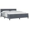 vidaXL Boxspringbed met matras Donkergrijs 180 x 200 cm Fluweel