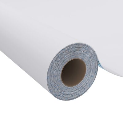 vidaXL Meubelfolie zelfklevend 500x90 cm PVC hoogglans zilverkleurig