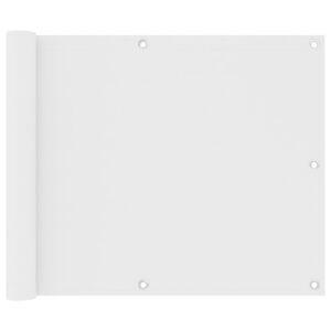 vidaXL Balkonscherm 75x300 cm oxford stof wit