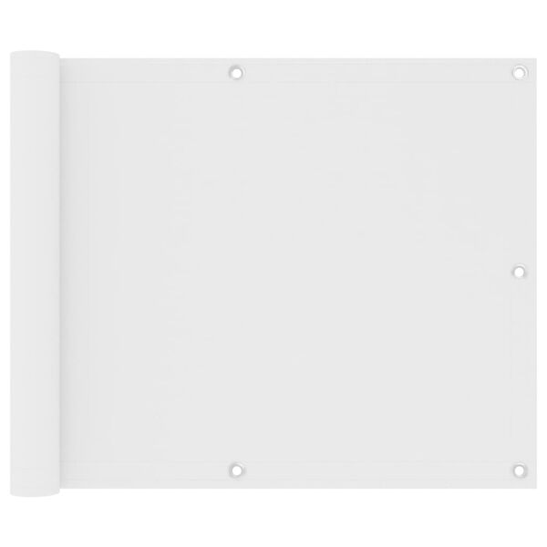 vidaXL Balkonscherm 75x300 cm oxford stof wit