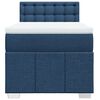 vidaXL Boxspring met matras stof blauw 100x200 cm