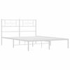vidaXL Bedframe met hoofdbord metaal wit 140x190 cm