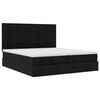 vidaXL Ottoman bed met matrassen en LED's 200x200cm stof zwart
