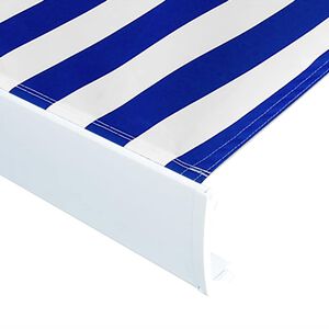 vidaXL Luifeldoek 450x300 cm canvas blauw en wit