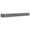 vidaXL Plantenbak 440x80x36 cm gegalvaniseerd staal grijs
