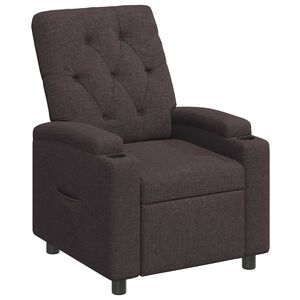 vidaXL Ligstoel Donkerbruin 75 x 95 x 101 cm Stof