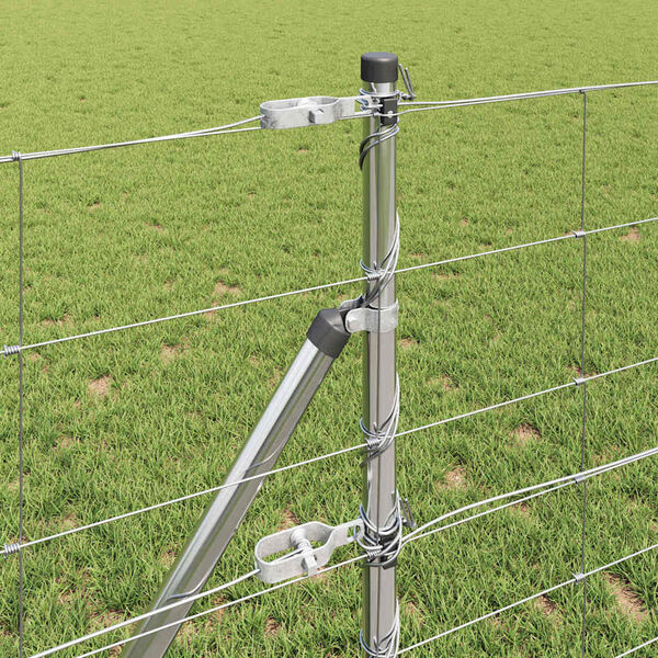 vidaXL Afrasteringspaal Gegalvaniseerd 50 x 0,8 m Staal