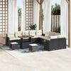 vidaXL Tuin Sofa Set met kussen met opslag 13 pcs Zwart poly rattan