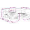 vidaXL 5-delige Loungeset ge&iuml;mpregneerd grenenhout