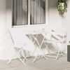vidaXL Tuin Bistro Set 3 pcs Wit Staal