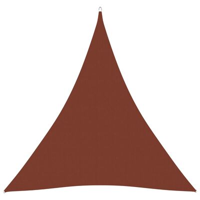 vidaXL Zonnescherm driehoekig 4x4x4 m oxford stof terracottakleurig