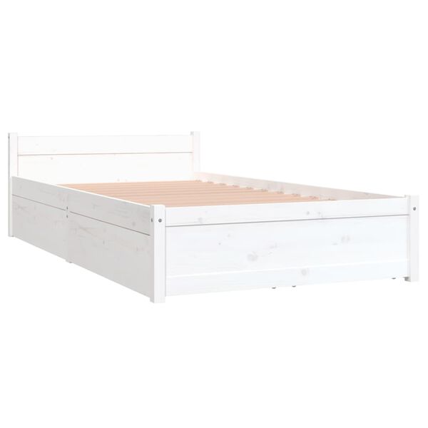 vidaXL Bedframe met lades wit 90x190 cm