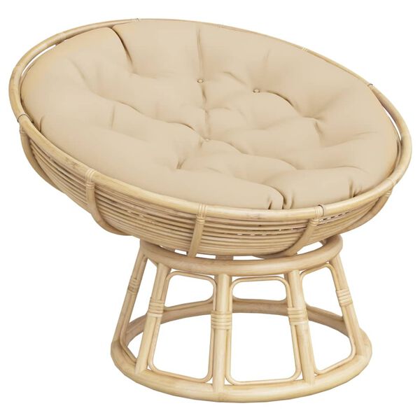 vidaXL Zitkussen rond &Oslash; 100x11 cm oxford stof beige