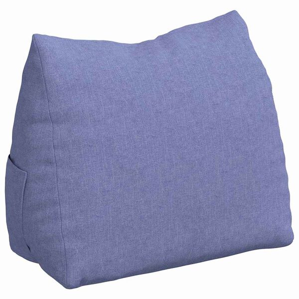 vidaXL Rugkussen Jeans Blauw 45 x 20 x 35 cm Stof