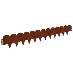 vidaXL Gazonrand 50 st 103 x 15 cm Staal Roestig