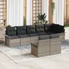 vidaXL Tuin Sofa Set met kussen 8 pcs Grijs poly rattan