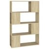 vidaXL Boekenkast/kamerscherm 80x24x124,5 cm bewerkt hout sonoma eiken