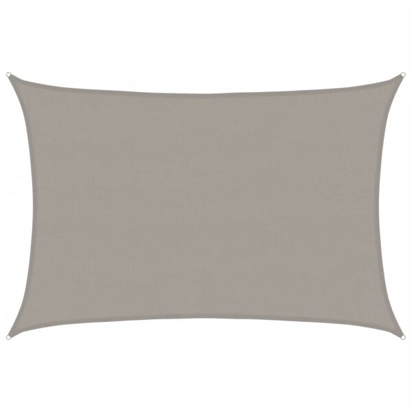 vidaXL Zonnezeil 160 g/m&sup2; rechthoekig 5x7 m HDPE lichtgrijs