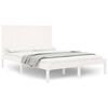 vidaXL Bedframe zonder matras massief grenenhout wit 160x200 cm